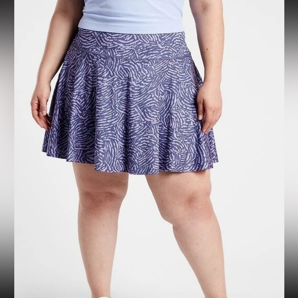 Athleta Ace Printed Tennis Skort in Fiji Medieval Violet Purple Size 2X - Picture 1 of 12